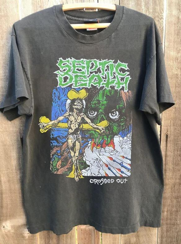 90s Septic Death Band Rare Design Charcoal Unisex Tshirt Men Women S-5XL KH17920 Unisex T-Shirt XL