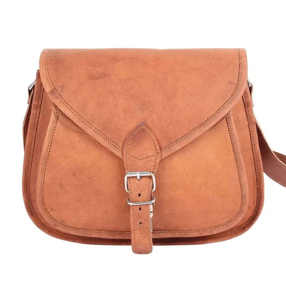 Vintage Real Leather Women's Casual Tote Purse Satchel Crossbody Sling Bag Retr