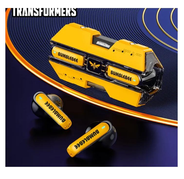 Ship From US Transformers TF-T01 Gaming Earphones Bluetooth 5.4 ENC Noise Reduction Headphones HD Call Music Earbuds Bumble Bee