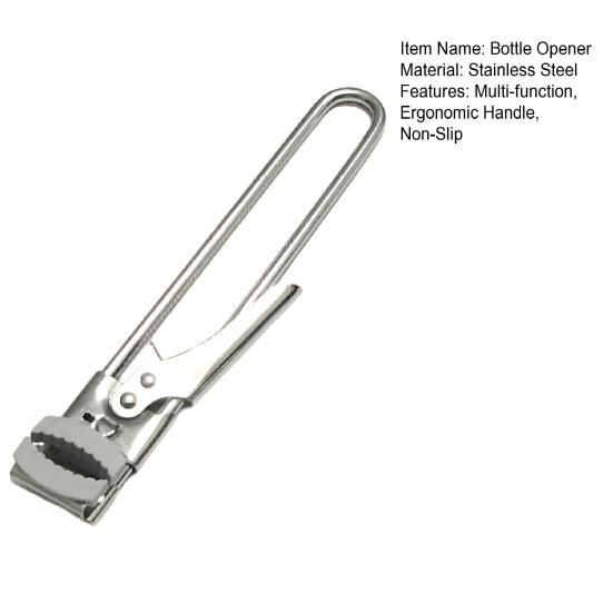 Stainless Steel Jar Opener with Grip Non-Slip Can Opener for Tight Lids Ergonomic Bottle Opener Kitchen Tool Creative Multi-Functional Opener