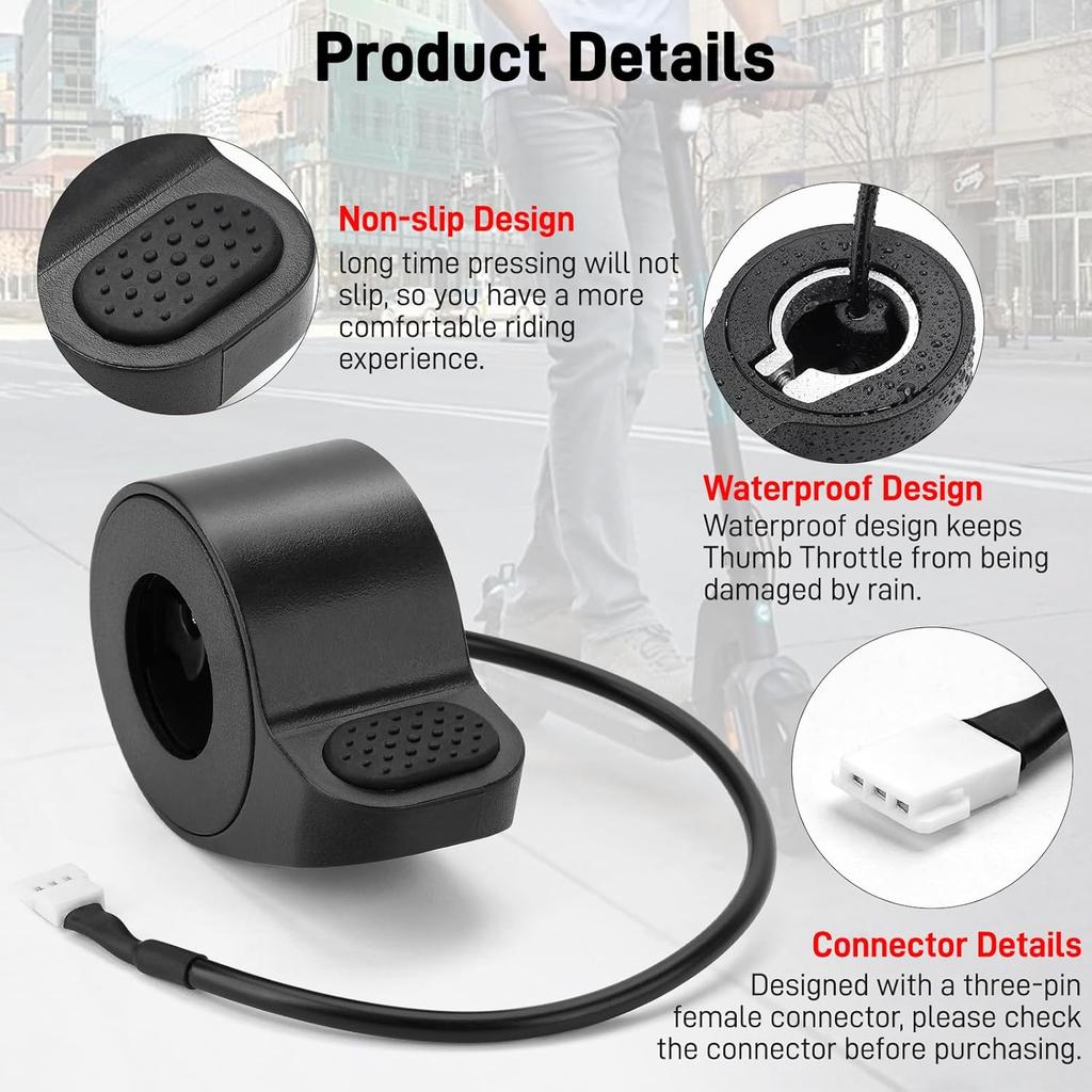 Thumb Throttle for GOTRAX GXL V2, Throttle Accelerator Speed Control Handlebar Assy Replacement, Electric Scooter Replace Parts Accessories for
