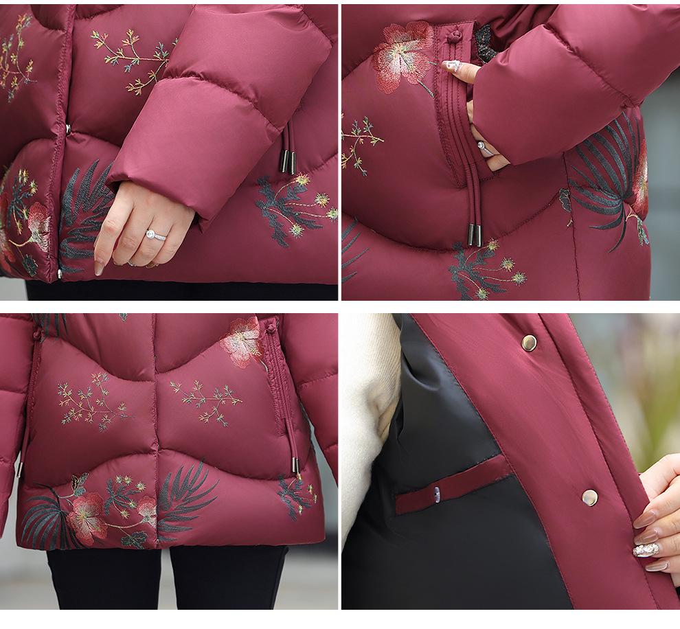 Mom's 2025 Winter White Duck Down Jacket - Grandma's Thickened Style for Middle-aged & Elderly