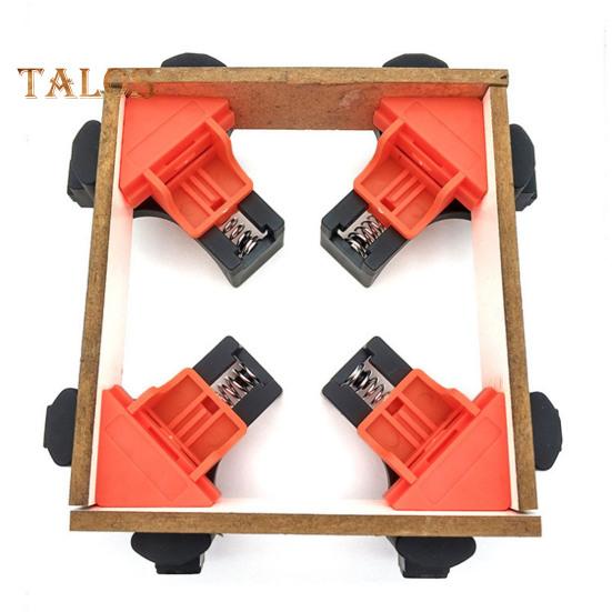 Convenient Woodworking Right Angle Clamp Red Plastic Clip-on No Assembly Durable Secure Grip Corner Clamp Carpentry Tool Set