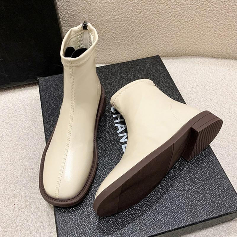 Damen Herbst- und Winter Vielseitige Weiches Leder Kurze Stiefel