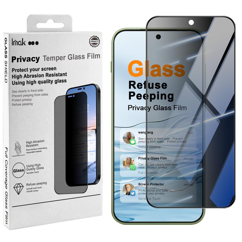 For OnePlus 15T 5G Glass IMAK 3D Curved Privacy Tempered Glass Full Screen Coverage Film
