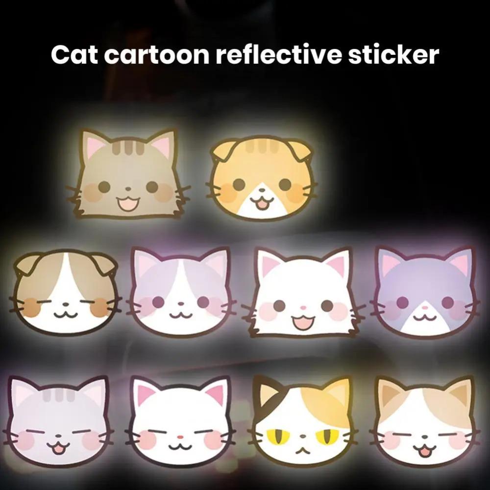 

Self-Adhesive Cartoon Cat Reflective Stickers Electric Car Decoration style 3