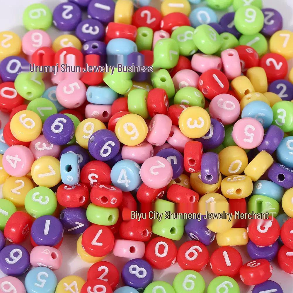 Acrylic Letter and Number Beads for Kids' DIY Jewelry and Crafts