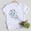 Butterfly Cute Sweet Lovely Casual T Shirt Graphic Print Fashion Crew Neck Short Sleeve Plus Size T Shirt Unisex