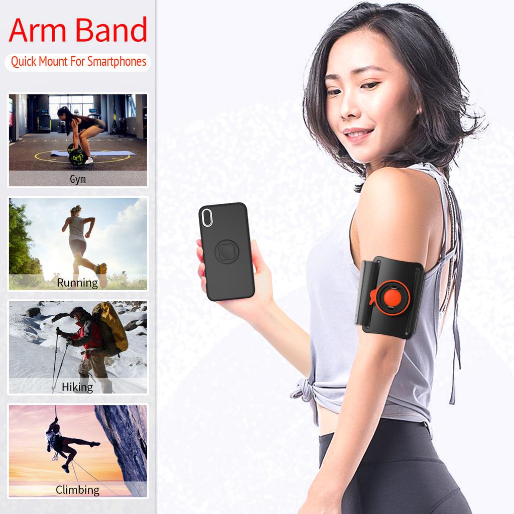 Utendørs Armbånd Telefonholder Løping Klatring Trening Armbånd Håndleddsveske Stativ Lås Menn Kvinner for iPhone Xiaomi