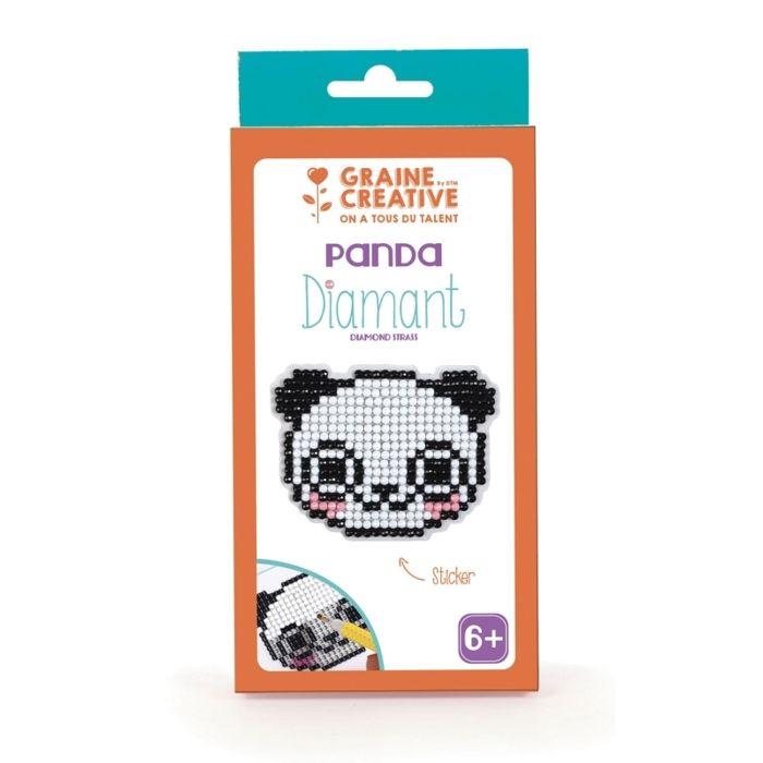 Panda Mosaic Diamond Kit - Graine Creative - Child - Red - 6 Years - White