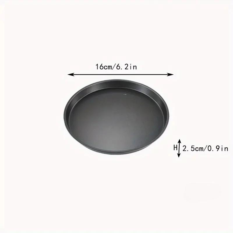 

Кругла тарілка для піци. Сковорода для піци. Глибока тарілка з вуглецевої сталі. Антипригарна форма. Інструмент для випікання. Форма для випікання. Форма для випікання. 6in чорний