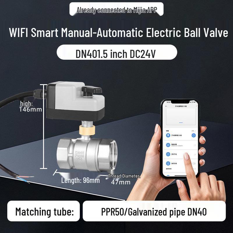WiFi Smart Electric Ball Valve with Remote Control Timer for Automatic Irrigation