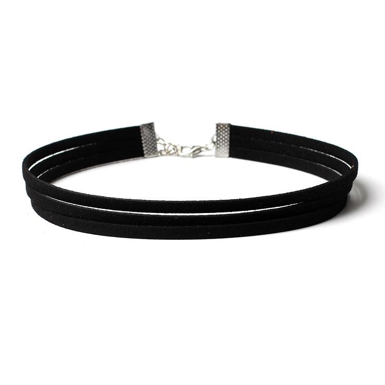 Goth Black Velvet Choker Necklaces Gothic Style Rope Women Neck Decoration Chocker Jewelry On Girl Neck Accessories
