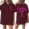 Womens Short Sleeve Casual Loose Fit Letter Print T Shirt Crew Neck Comfortable Everyday Wear Top