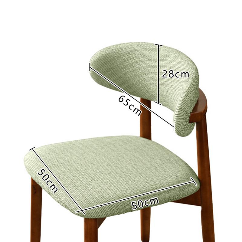 1pc Jacquard Office Chair Backrest Seat Covers Solid Wood Dining Chair Cover Elastic Seat Cover For Restaurant Dining Room