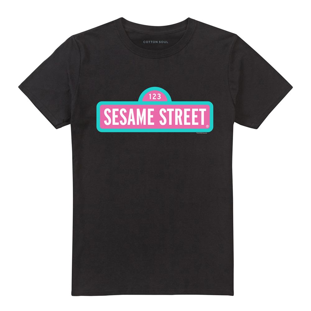 Sesame Street Unisex Adult Alt Logo T-Shirt