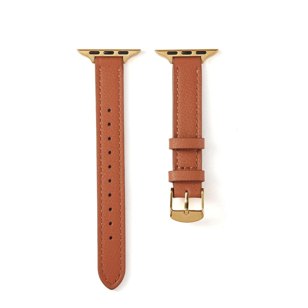 Originální kožený tenký řemínek s vzorem liči pro Apple iWatch