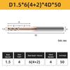 55° 4-Flute Carbide Coated Steel Flat-Bottom Deep-Groove CNC Milling Cutter with Blade Length and Clearance Combo