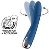 Spinning Vibe 1 Stimulator - 11 X 3cm Blue - Satisfyer - G-spot