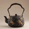 Authentic Uncoated Cast Iron Kettle Traditional Household Pig Iron Pot for Kungfu Tea Set Kitchen Boiling Gift