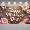 Mother's Day Background Pink Peony Floral Greeting Display Mother's Day Display Floral Pattern Mother's Day Greeting Banner