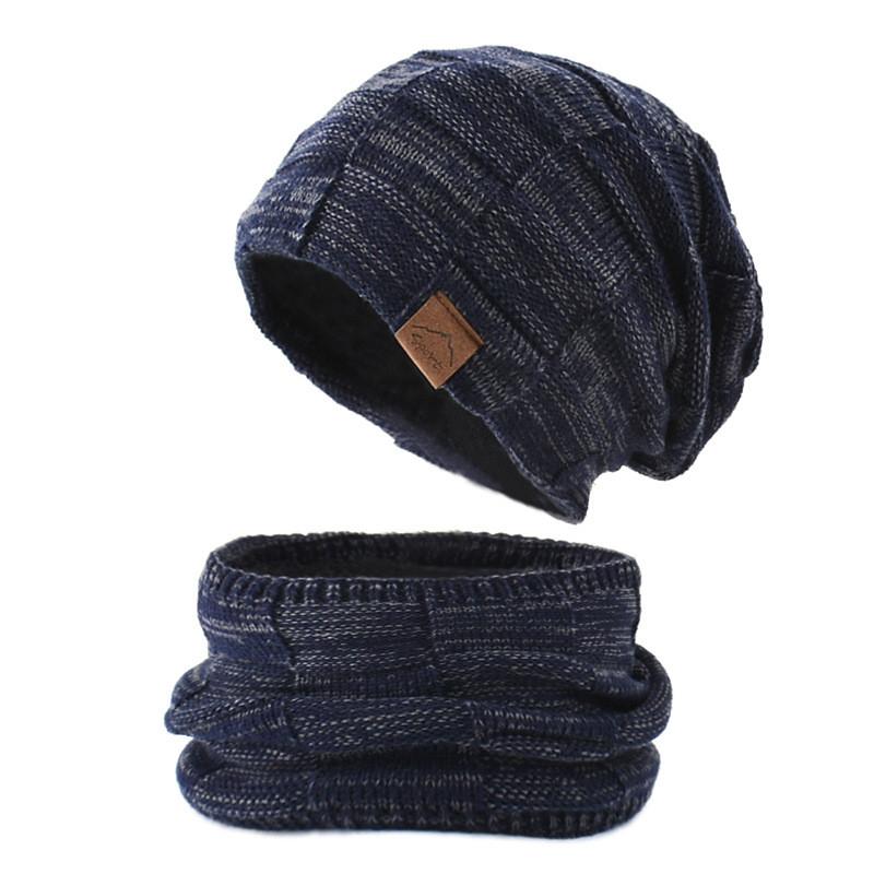 Knitted Hat And Scarf Set For Winter Warmth With Windproof Neck Protection For Casual And Fashion Use
