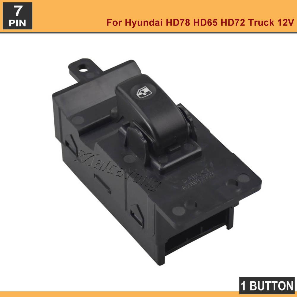 

12V 93691-5H300 For Hyundai HD78 HD65 HD72 Truck Power Master Driver Window Switch Button 93691-5H900 93691-5L000 93692-5H000 Single button