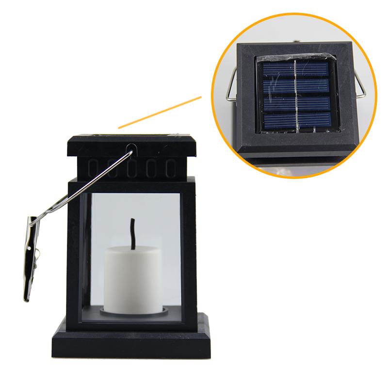 Hanging Flickering Solar Lights Star/Candle Garden Decoration Lantern Waterproof Landscape Yard Lights Terrace Lamp with Hook