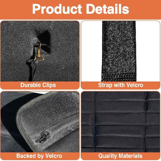 Universal Large Rear Bumper Guard For Cars 38 X 25 Inches SUV Trunk Mat For Preventing Scratches During Loading And Unloading Black