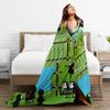 Cozy Throw Blanket Camping Czech Cartoon Krtek Mole Blanket  Flannel Bedspread For Living Room Casual Sofa Bed Cover