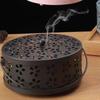 Vintage Metal Mosquito Coil Holder with Handle Portable Home Repellent Anti Fire Sandalwood Incense Burner Tray Incense Holder