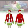 Festive Grinch Cosplay Costume For Christmas Parties Fun Velvet Fabric Unisex Sizes Xs To Xxxl