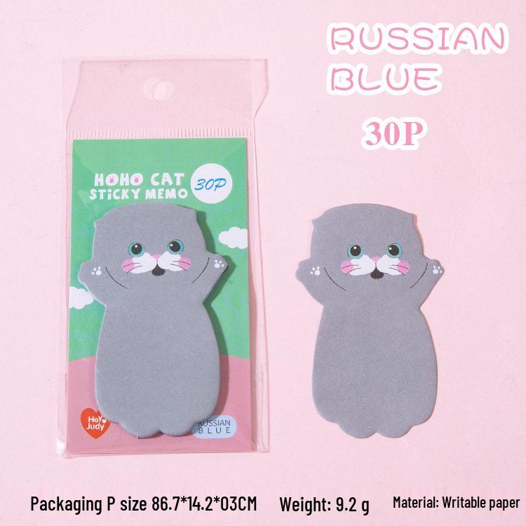 Cute Kitten Cartoon Sticky Notes Set - 8 Design Planner Memo Pads