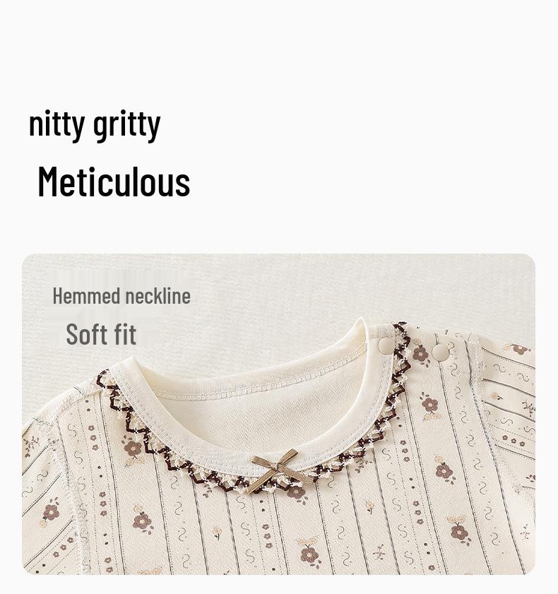 Infant Autumn Baby Clothes - Pure Cotton Two-Piece Set with High-Waisted Belly Protection for Girls