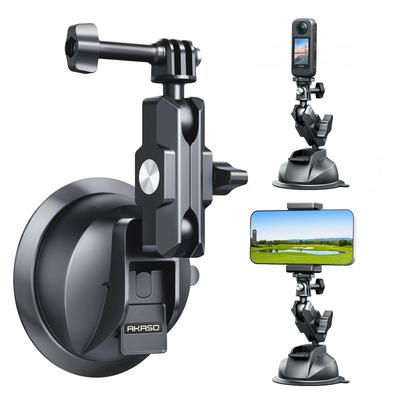 AKASO Saugnapf-Autohalterung für GoPro, Insta360 und DJI Kameras, 360° Drehung, Einfache Installation, Kompatibel mit GoPro Hero 131211109, Insta360