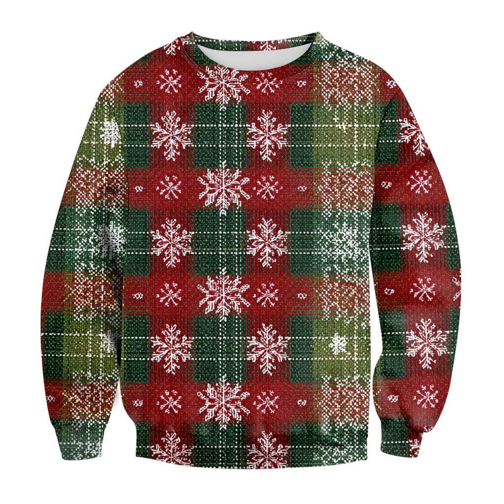 Men's Casual Fashion Printed Round Neck Pullover Sweatshirt