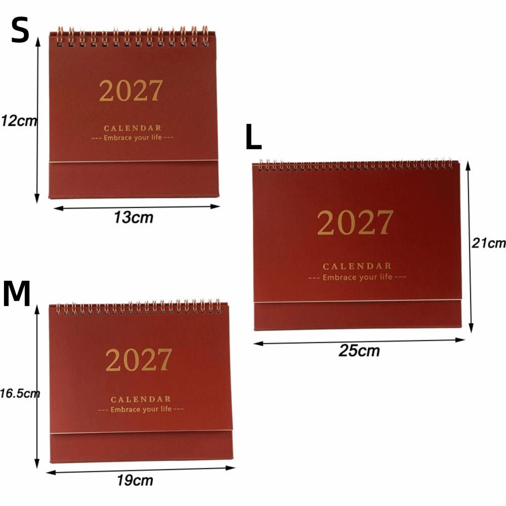 Portable 2027 Desktop Desk Calendar Standing Flip Calendar Academic Planner  Office Supply