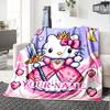 Customizable HelloKitty13 Throw Blanket – Personalized Name, All-Season Cozy Snug Blanket, Machine Washable, Personalized Blanket