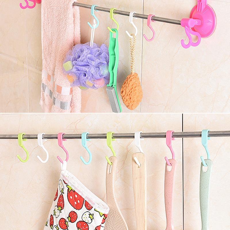 10PCS Portable Kitchen Bathroom Wardrobe Cabinet Hooks Home S Shaped Clothing Rack Hanger