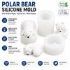 3D Polar Bear Silicone Mold Non Stick Design For Diy Candle Soap Resin Chocolate Cake Crafts