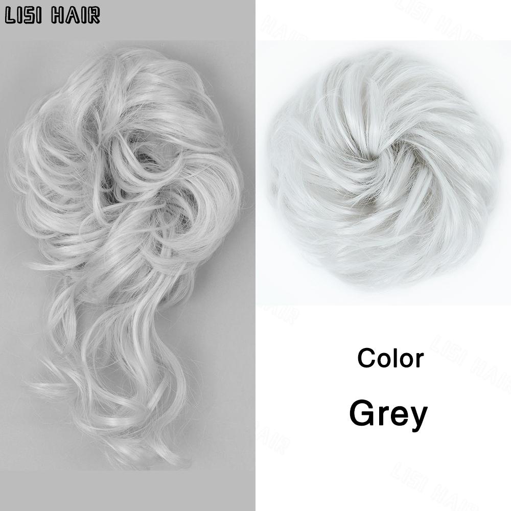 

LISI HAIR Синтетические 2 стиля Классические взлохмаченные прически Эластичные грязные булочки Резинки для волос Искусственный пучок для волос и пончик Конский хвост Аксессуары для пучков для волос для женщин 20cm