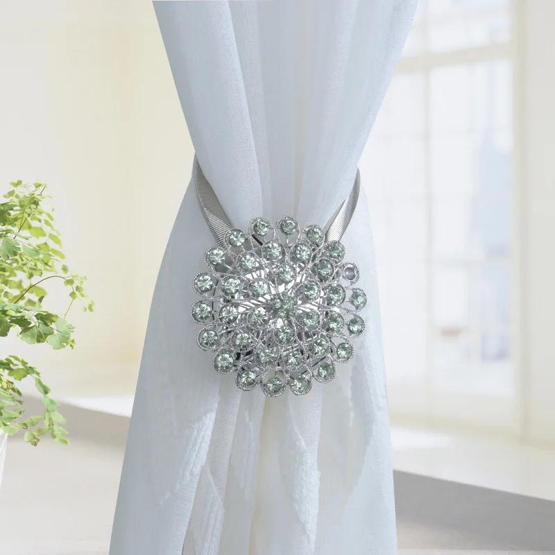 1pcs Simple Flower Curtain Strap Flower Curtain Clip Strap Curtain Buckle Window Decorative Strap Accessories Useful Tool