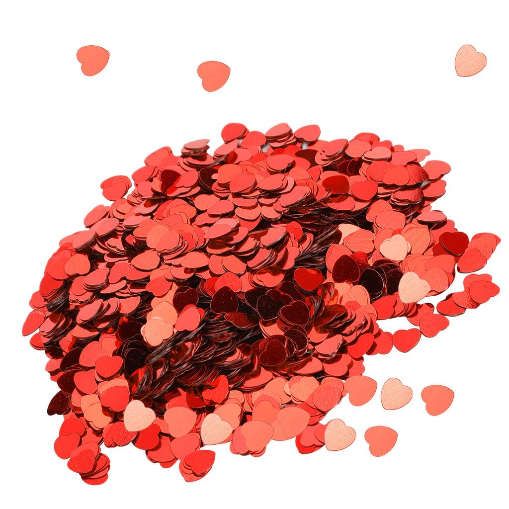 3000Pcs HeartShaped Confetti Wedding Valentine s Day Sequins Sprinkle Part Decoration Supplies(Red )