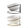 1 Set Tilting Pet Bowl Rack with Ceramic Protective for Home Kitchen