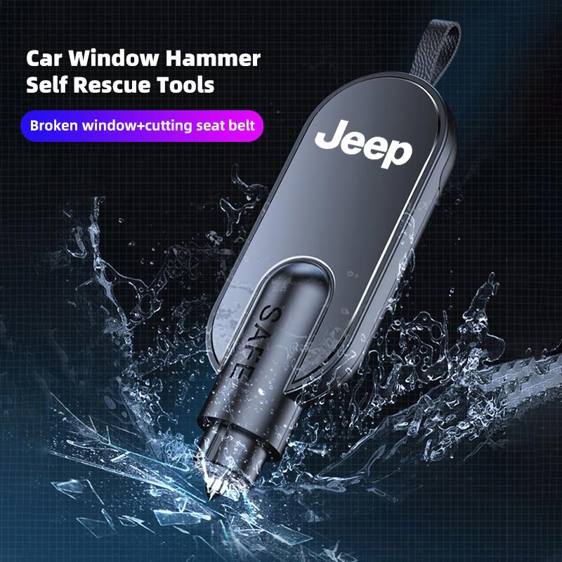 Car Window Breaker Emergency Hammer Seatbelt Cutter Escape Tools For Jeep Grand Cherokee Wrangler JK Gladiator Compass Renegade