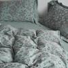 Retro Cotton Four-Piece Set: Yarn-Dyed Jacquard Bed Sheet & Duvet Cover for All Seasons