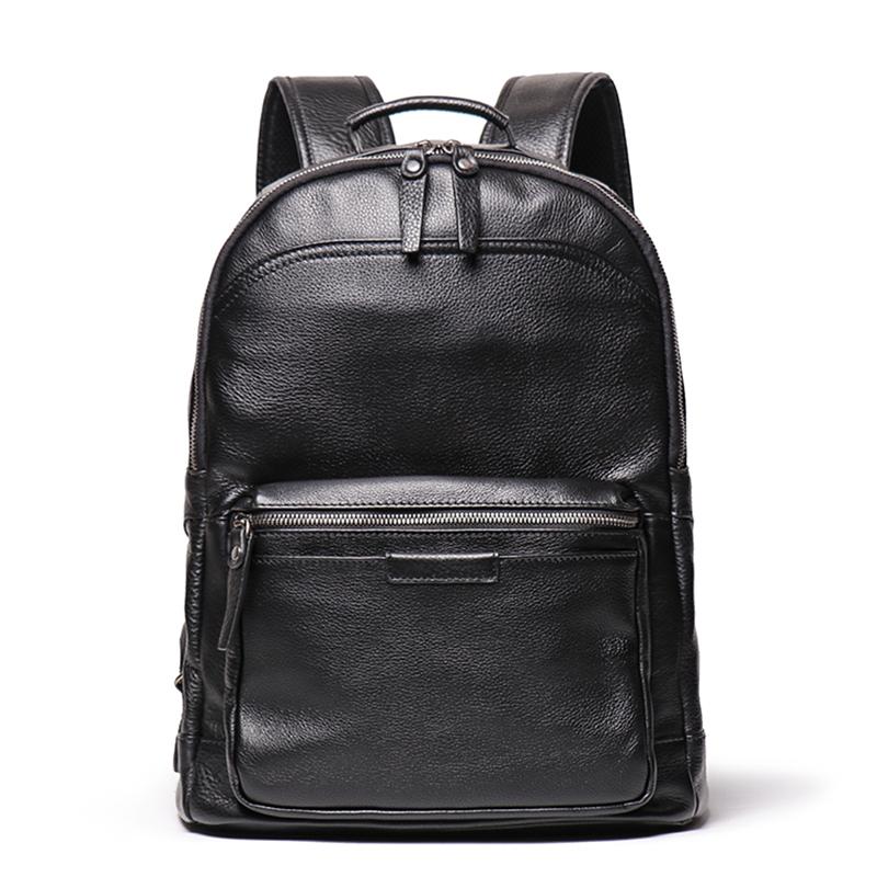 Men's Genuine Leather Business Outdoor Travel Backpack Cowhide Large Capacity Multifunction Fashion Trend Computer Bag