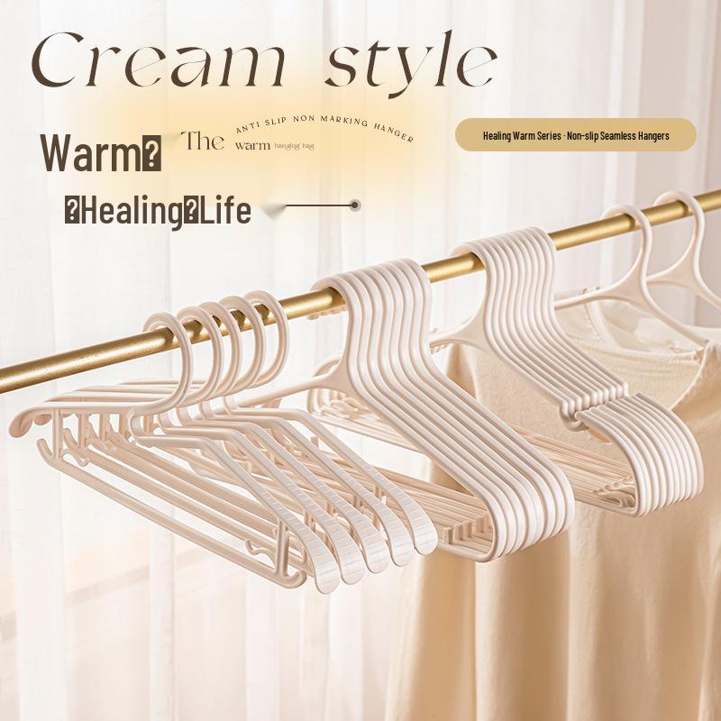 Non-Slip Thickened Wide Shoulder Hanger for Clothes and Pants - Plastic Dormitory and Household Support