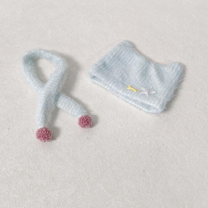 Cotton Doll Scarf & Hat Set: 10cm, 13cm Crying Doll Clothes, 15cm Zhou Keke Doll Dress-up
