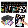 Art Painting Paper Scratch Art Painting Paper Card Kit Dinosaur Drawing Board Scratching Card Paper